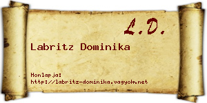 Labritz Dominika névjegykártya